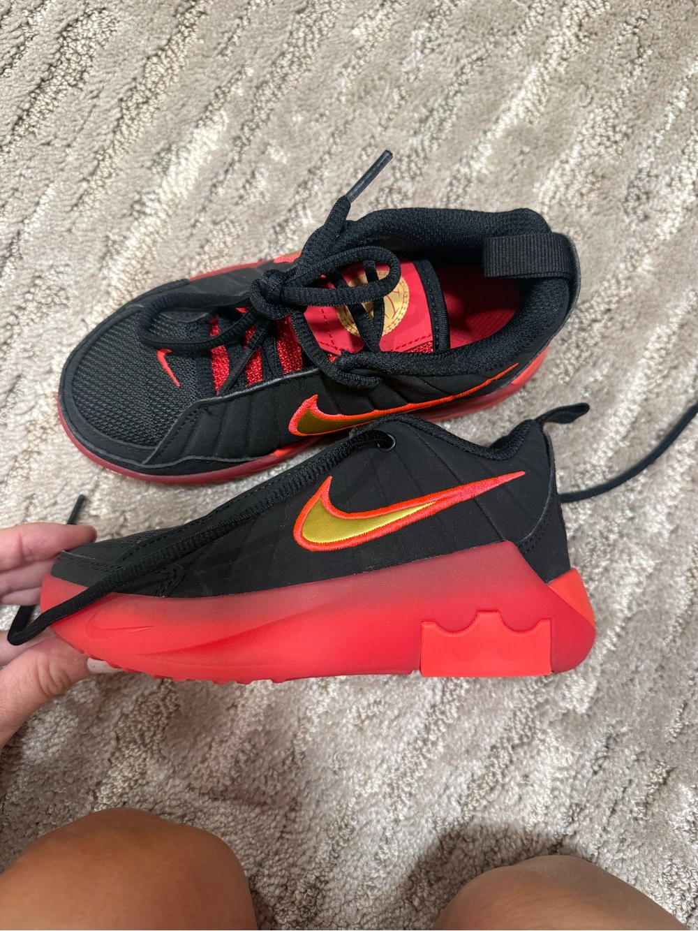 Nike Lebron Kids' Black & Red Sneakers